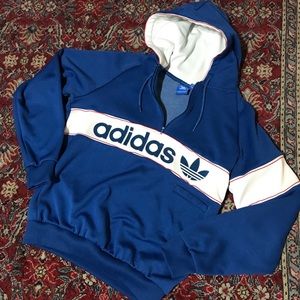 Adidas Vintage 90’s Blue Quarter Zip